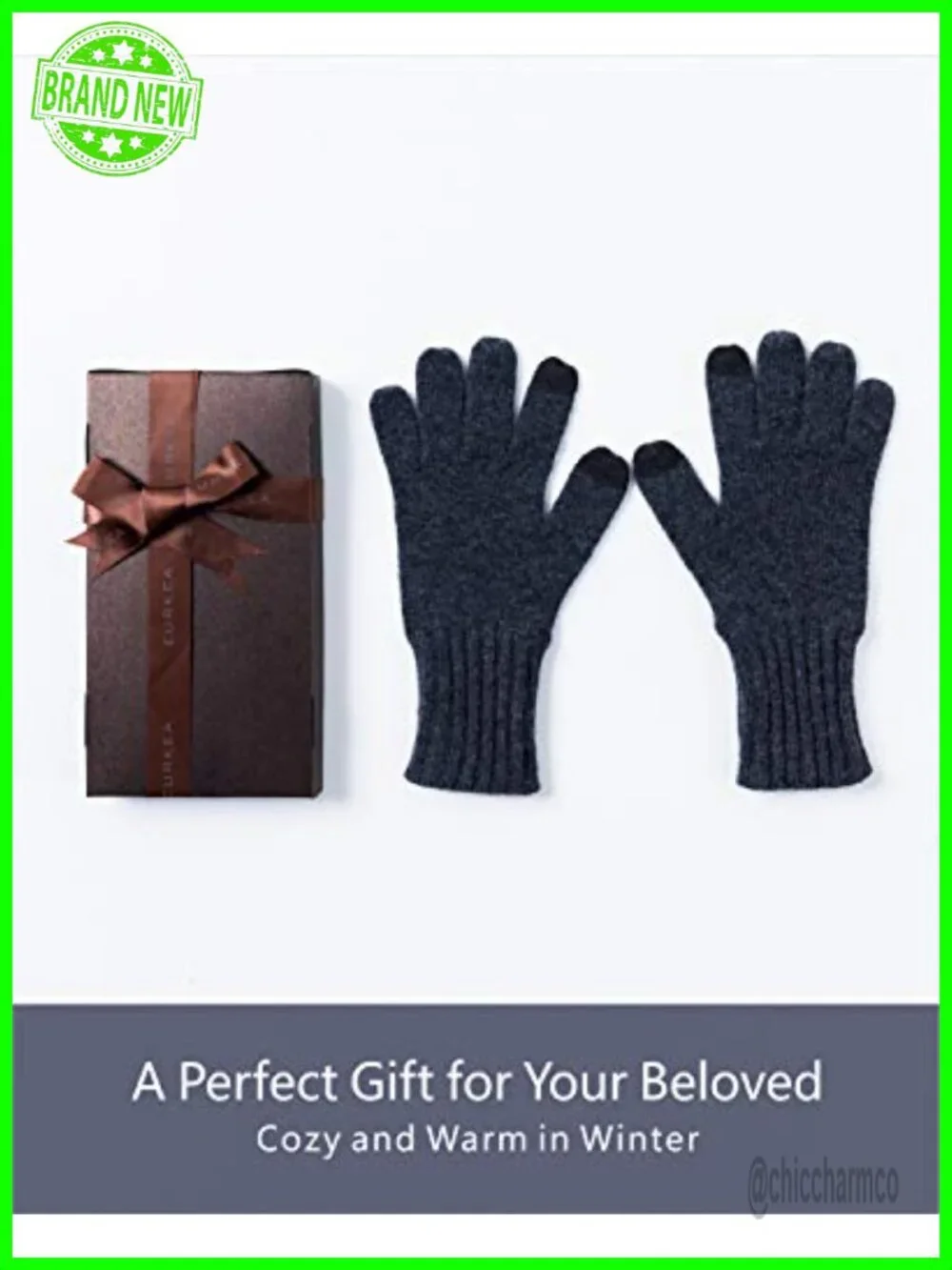 100% Cashmere Touch Screen Winter Gloves with Gift Box, Snag Resistant,